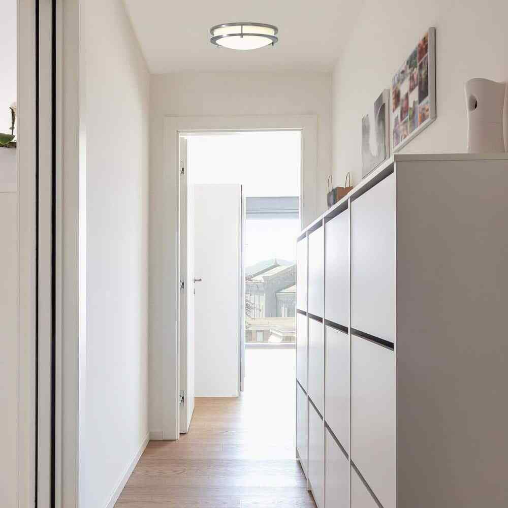 Hampton Bay Flaxmere 12 in. Dimmable Integrated LED Flush Mount Ceiling Light