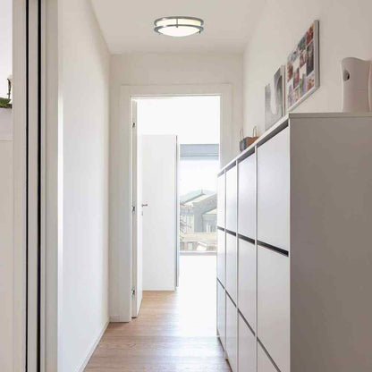 Hampton Bay Flaxmere 12 in. Dimmable Integrated LED Flush Mount Ceiling Light