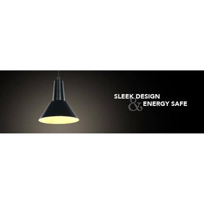 Ledpax Technology Danbury 1-Light Mini Kitchen Island Matte Black Pendant