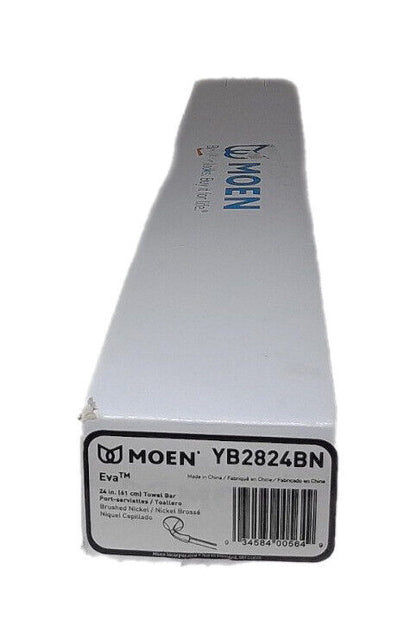 MOEN Eva 24 in. Bathroom Towel Bar in Brushed Nickel YB2824BN