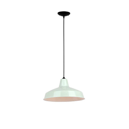Hampton Bay 1-Light Light Green Warehouse Pendant with Metal Shade AF-1032R/LG