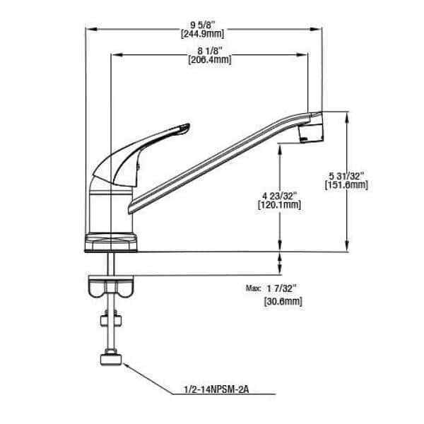 Glacier Bay Single-Handle Standard Kitchen Faucet in Stainless Steel