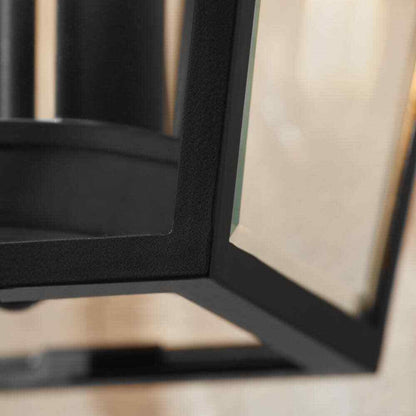 Glenneyre 20.25 in. Matte Black French Quarter Gas Style Outdoor Wall Lantern