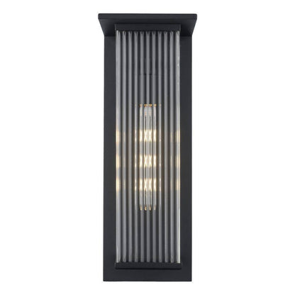 Home Decorators Jardine 20 in. 1-Light Black Modern Outdoor Wall Light Fixture