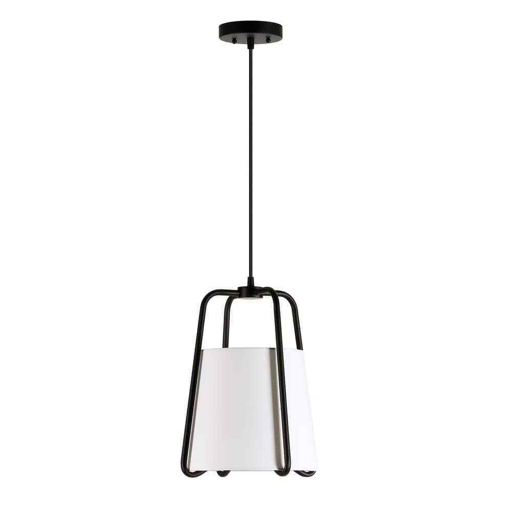 Meyer&Cross Marduk 1-Light Blackened Bronze Contemporary Fabric Pendant