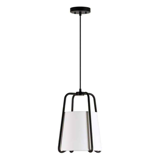 Meyer&Cross Marduk 1-Light Blackened Bronze Contemporary Fabric Pendant