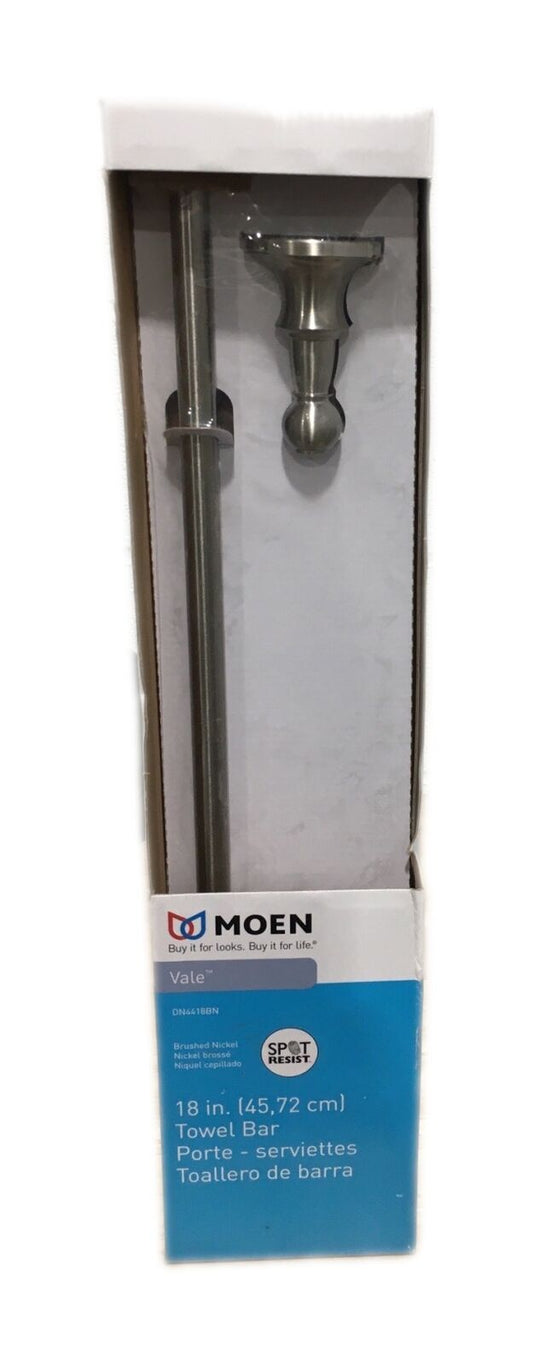 MOEN Vale 18 in. Towel Bar in Spot Resist Brushed Nickel DN4418BN