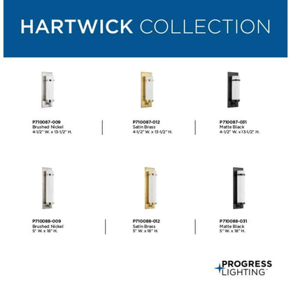 Progress Lighting Hartwick 1-Light Black Wall Sconce