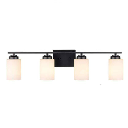Bel Air Lighting Mod Pod 31.25 in. 4-Light Black Bathroom Vanity Light Fixture