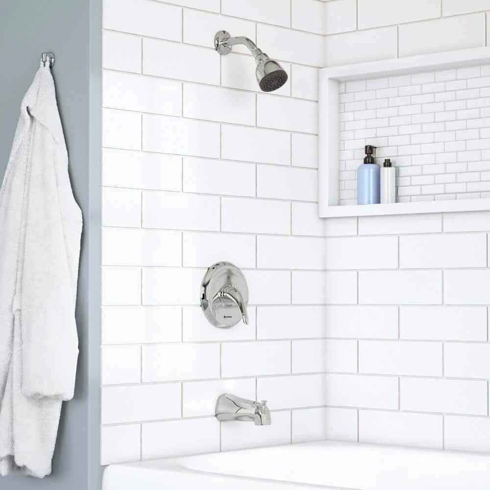 Glacier Bay Aragon Single-Handle 1-Spray Tub & Shower Faucet in Chrome w/Valve