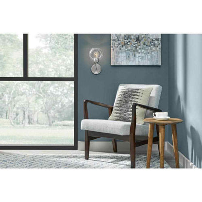 Home Decorators Collection Jill 1-Light Brushed Nickel Sconce Seeded Glass