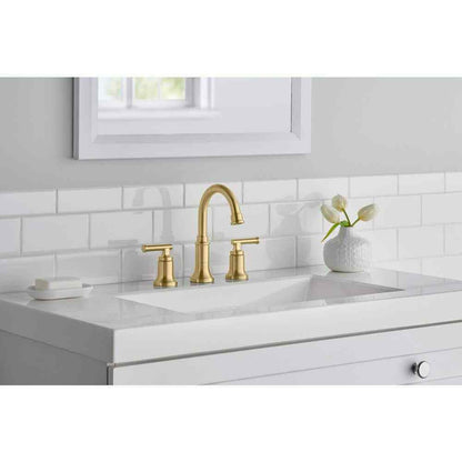 Glacier Bay Oswell 8 in. Widespread 2-Handle High-Arc Bathroom Faucet Matte Gold