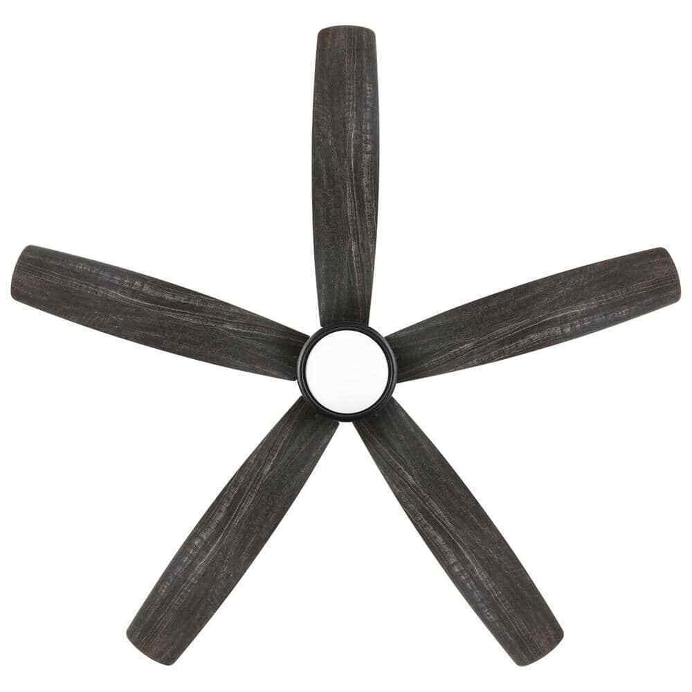 Home Decorators Driskol 60 in. LED Matte Black Smart Ceiling Fan w/ Remote