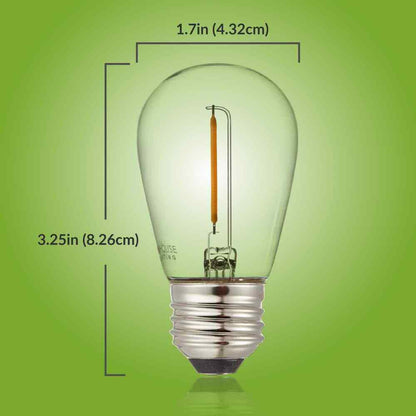 Newhouse Lighting S14 Shatter-Resistant String Light Edison LED Bulbs 30-Pack