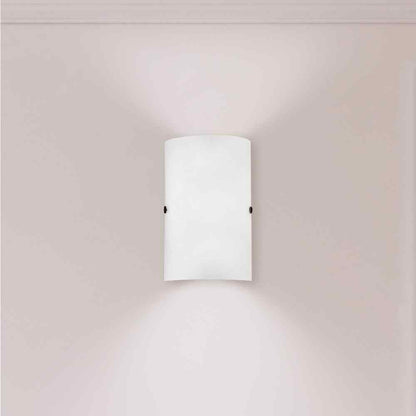Eglo Troy 3 3 in. W x 11.8 in. H 1-Light Matte Nickel Wall Sconce w/ Glass Shade