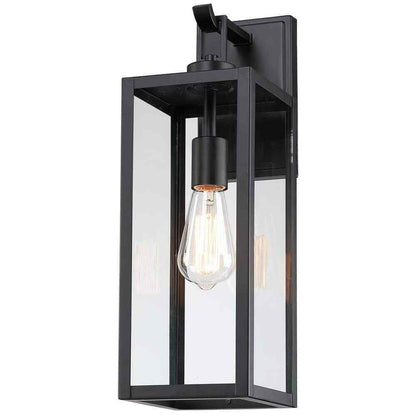 Pia Ricco 1-Light Black Exterior Waterproof Wall Sconce Outdoor Light Fixture