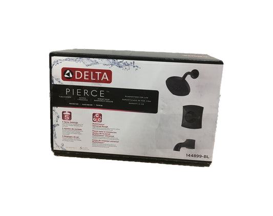 Delta Pierce Single-Handle 5-Spray Tub and Shower Faucet Matte Black