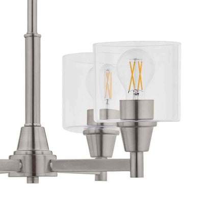 Hampton Bay Oron 4-Light Brushed Nickel Reversible Chandelier