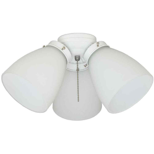 Hampton Bay 3-Light White Ceiling Fan Shades LED Light Kit