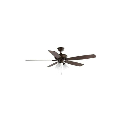 Hampton Bay Wellton 60 in LED Espresso Bronze DC Motor Ceiling Fan with Light