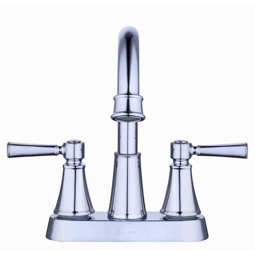 Glacier Bay Melina 4 in. Centerset Double Handle High-Arc Bathroom Faucet Chrome