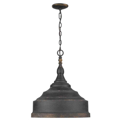 Golden Lighting Keating 3- Light Antique Black Iron Pendant Light 0806-3P ABI