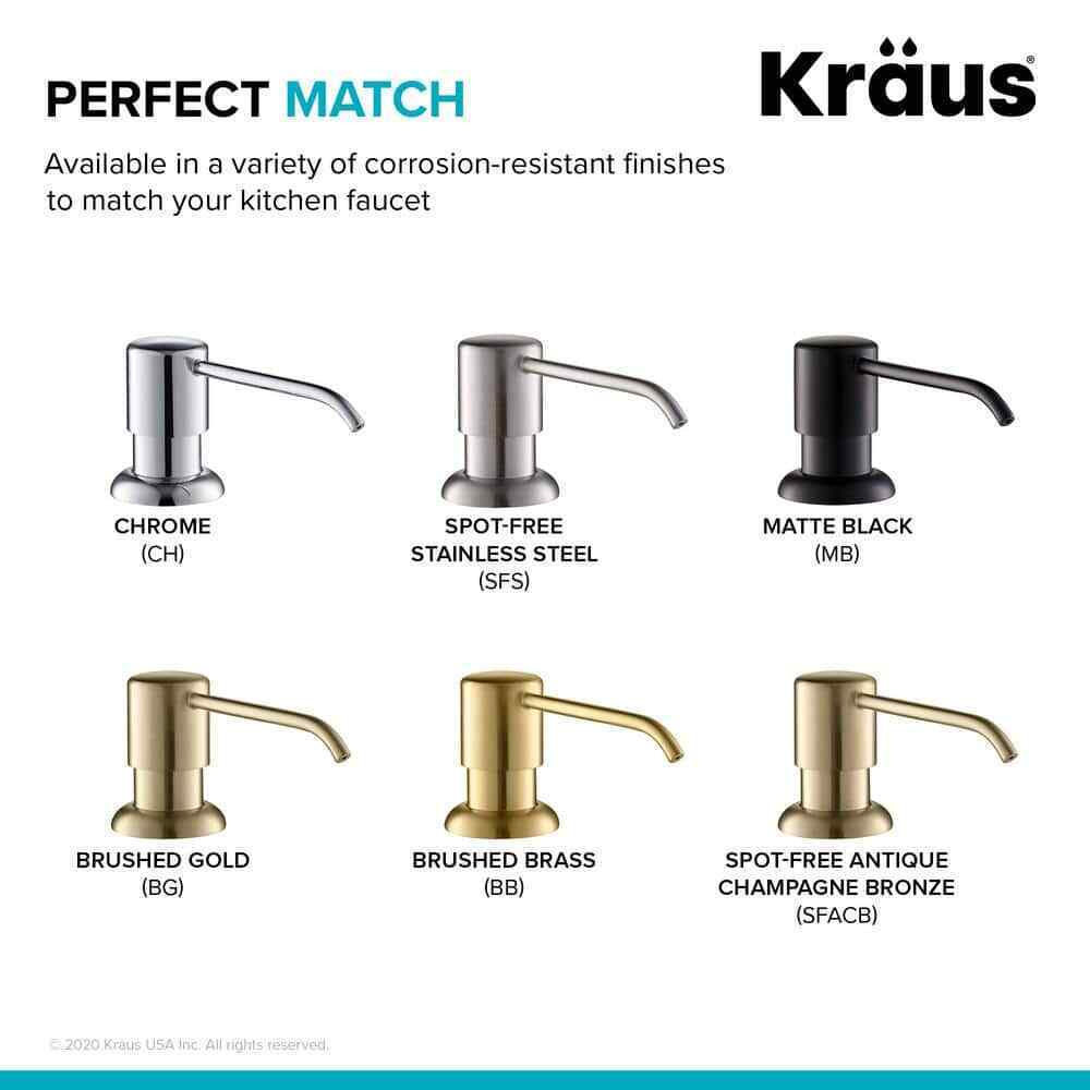 KRAUS Boden Kitchen Soap and Lotion Dispenser in Brushed Brass KSD-53BB