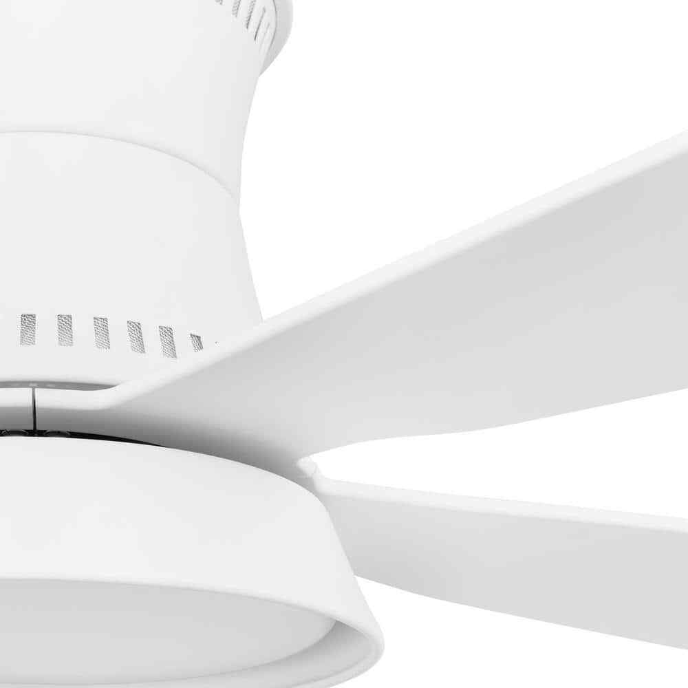 Hampton Bay Hawkspur 52 in. Indoor Outdoor White  Ceiling Fan w Light and Remote