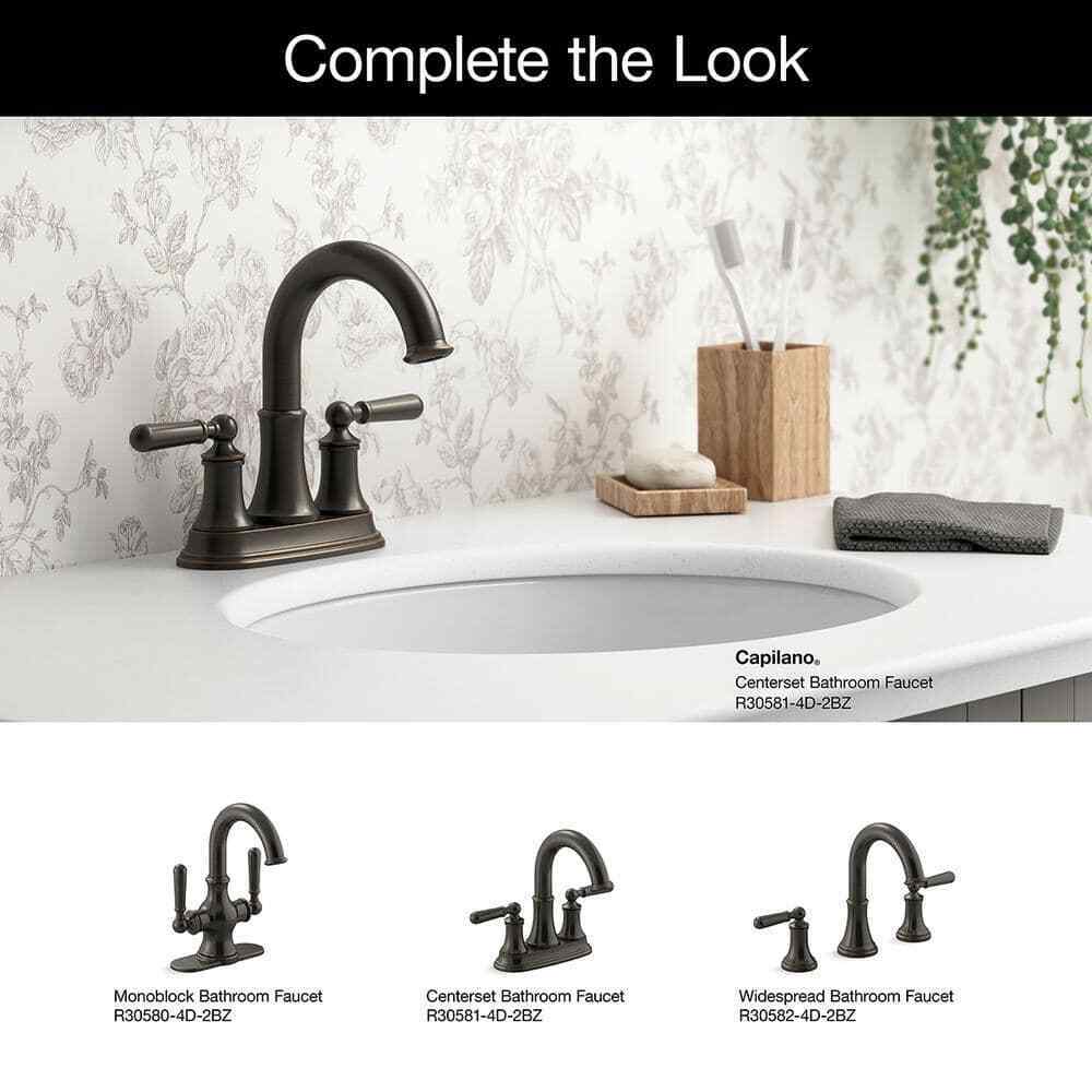 KOHLER Capilano 4 in. Centerset 2-Handle Bathroom Faucet in Oil-Rubbed Bronze