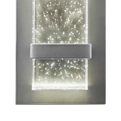 Hampton Bay Caroline Modern 1-Light Silver LED Outdoor Wall Lantern Sconce