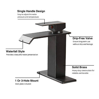 Matrix Decor Single Hole Single-Handle Bathroom Faucet with Drain Assembly