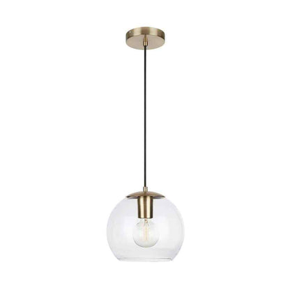 Home Decorators Collection 1-Light Antique Brass and Glass Mini-Pendant AF42409S