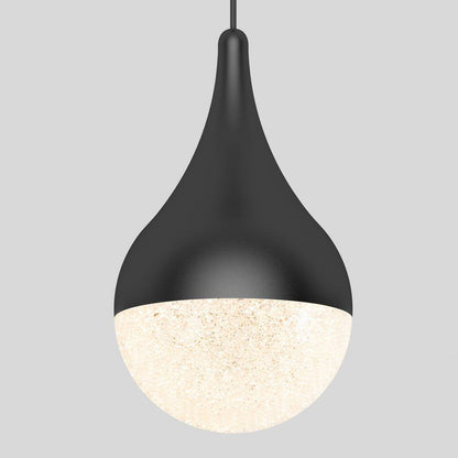 Artika Glitzer 6.5-Watt LED 1-Light Black Modern Hanging Pendant Light