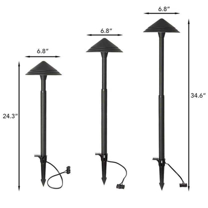 Hampton Bay Low Voltage Black Outdoor LED Path Light w/ Adjustable Post Height