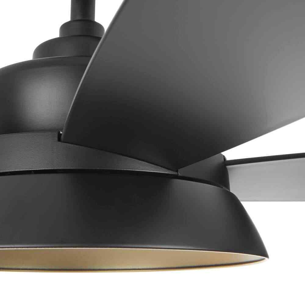 Home Decorators Kempston 52 in. Integrated LED Outdoor Matte Black Ceiling Fan