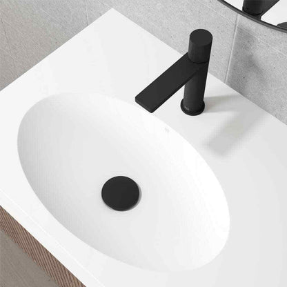 VIGO Bathroom Sink Pop-Up Drain with Overflow in Matte Black VG16002MB