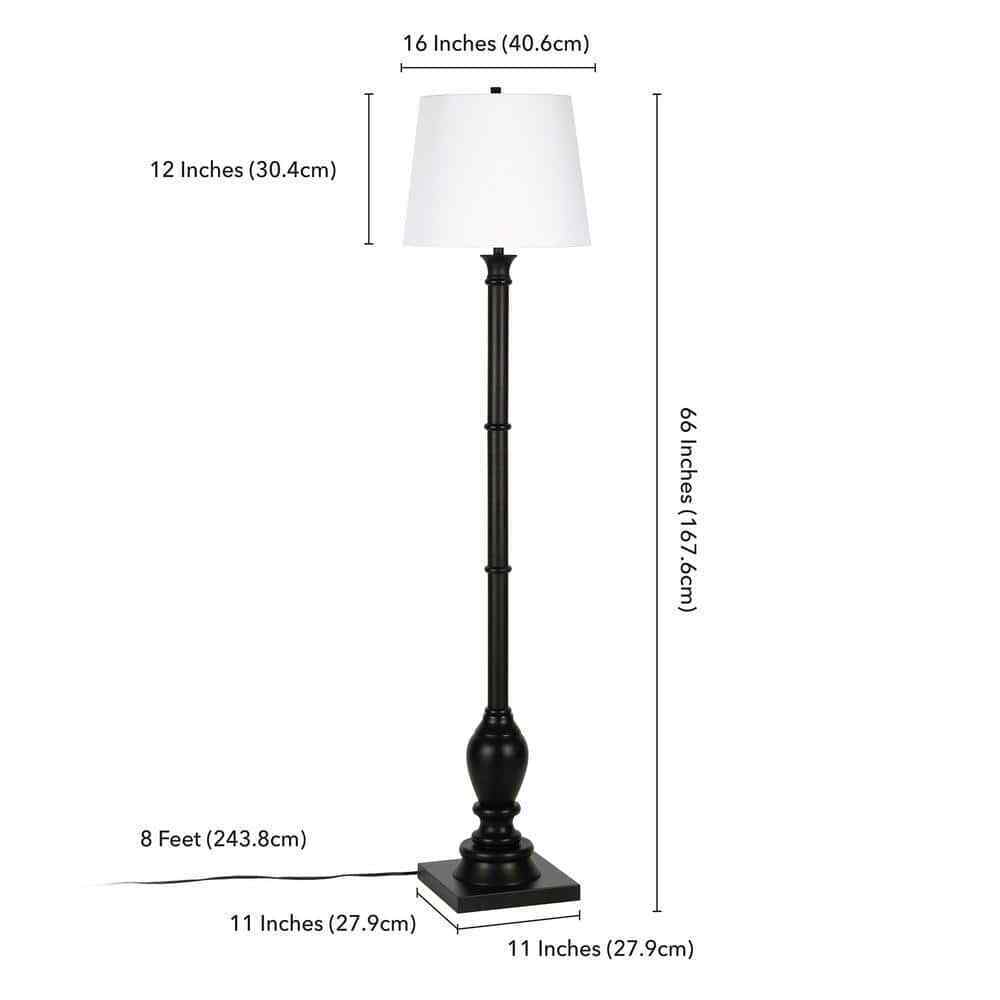 Meyer&Cross Minnie 68 in. Farmhouse Blackened Bronze Lamp with Empire Shade