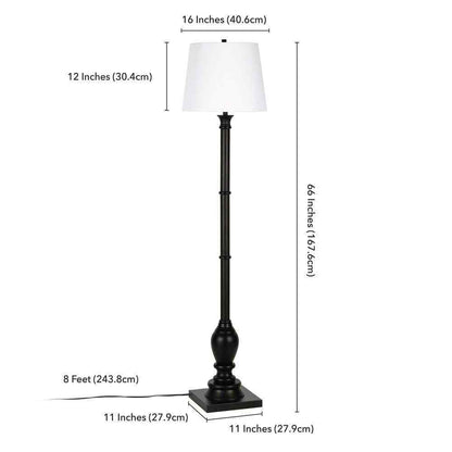 Meyer&Cross Minnie 68 in. Farmhouse Blackened Bronze Lamp with Empire Shade