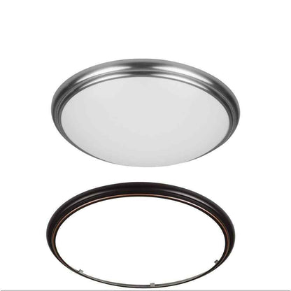 Commercial Electric 12" Light Brushed Nickel and Oil-Rubbed Bronze Flush Mount