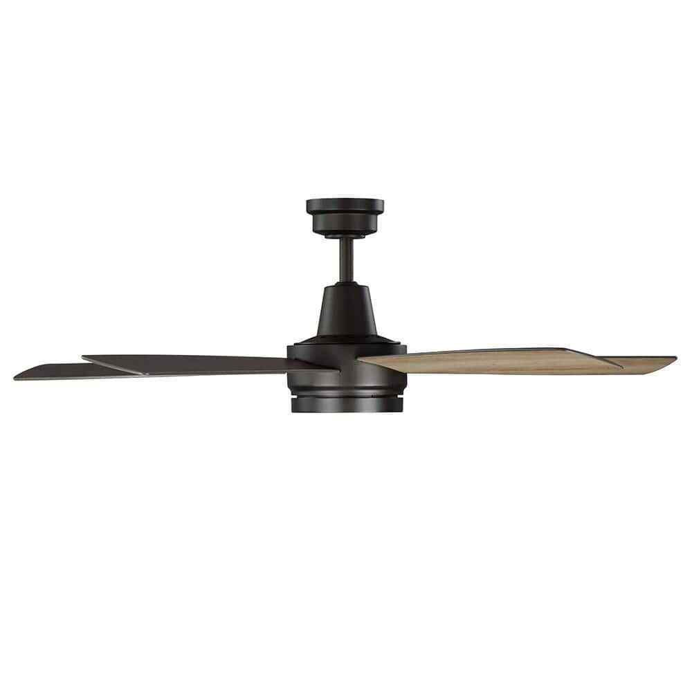 Hampton Bay Fanelee 54 in. White Color Changing LED Bronze Smart Ceiling Fan