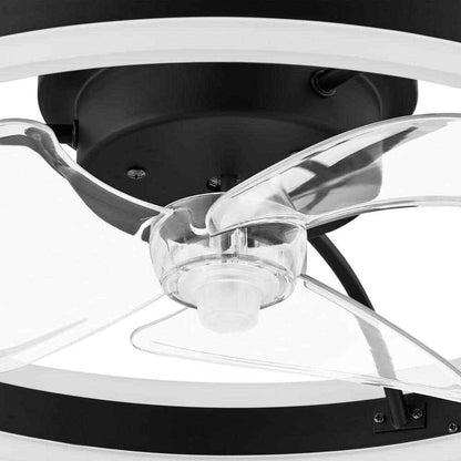 Hampton Bay Preen 20 in. Integrated LED CCT Indoor Ceiling Fan Black 45071-010