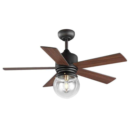 Home Decorators Amelia 42 in.97 Indoor Bronze Downrod Ceiling Fan with Light Kit