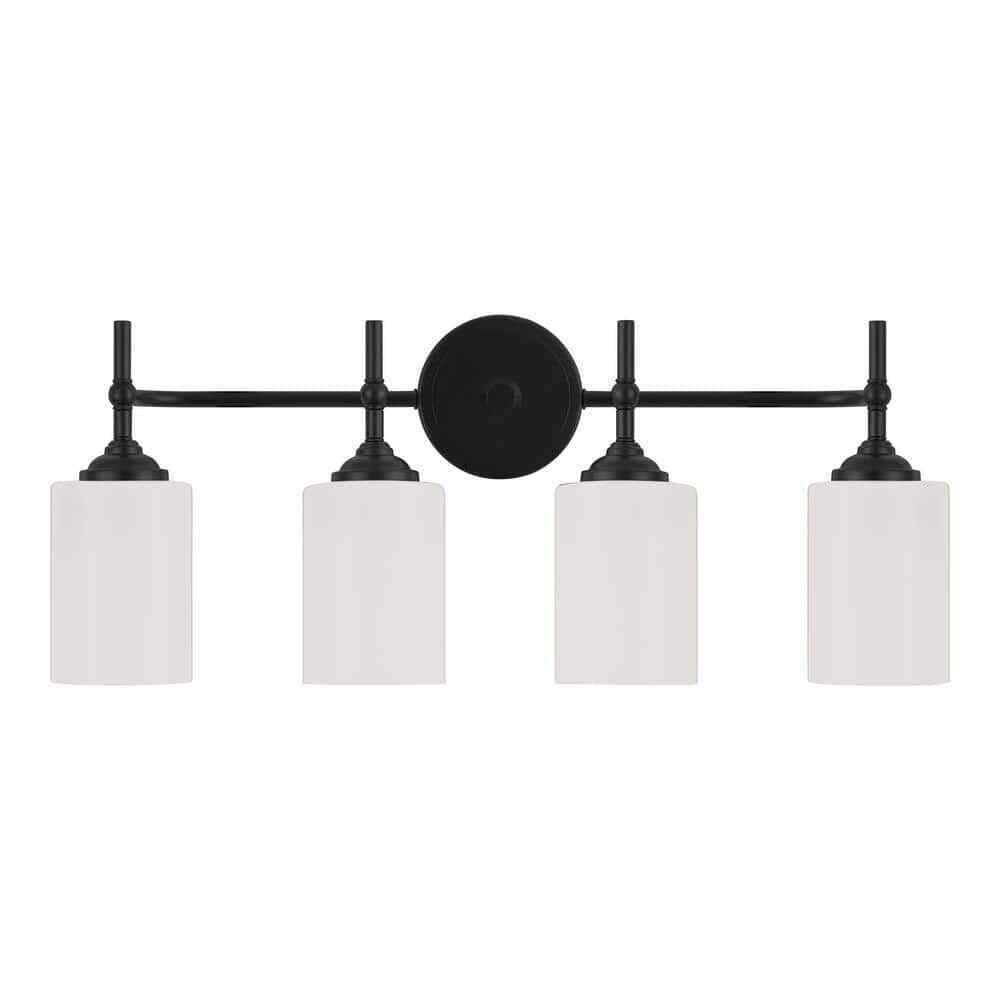 Home Decorators Collection Ayelen 25 in. 4-Light Black Vanity Light 39343-HBBO