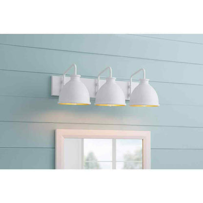 Hampton Bay Tallulah 24 in. 3-Light White Bathroom Vanity Light