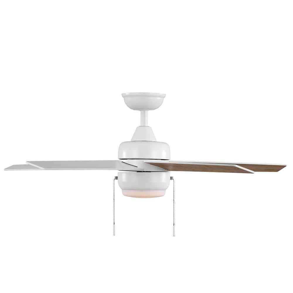 Hampton Bay Mena 44 in. LED Indoor/Outdoor Matte White Ceiling Fan w/ Light Kit