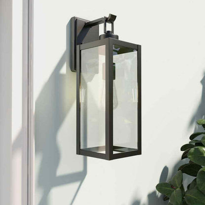 Pia Ricco 1-Light Black Exterior Waterproof Wall Sconce Outdoor Light Fixture