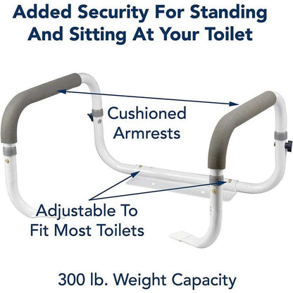 Glacier Bay Toilet Support Rail Adjustable Grab Bar FGB368GB THD