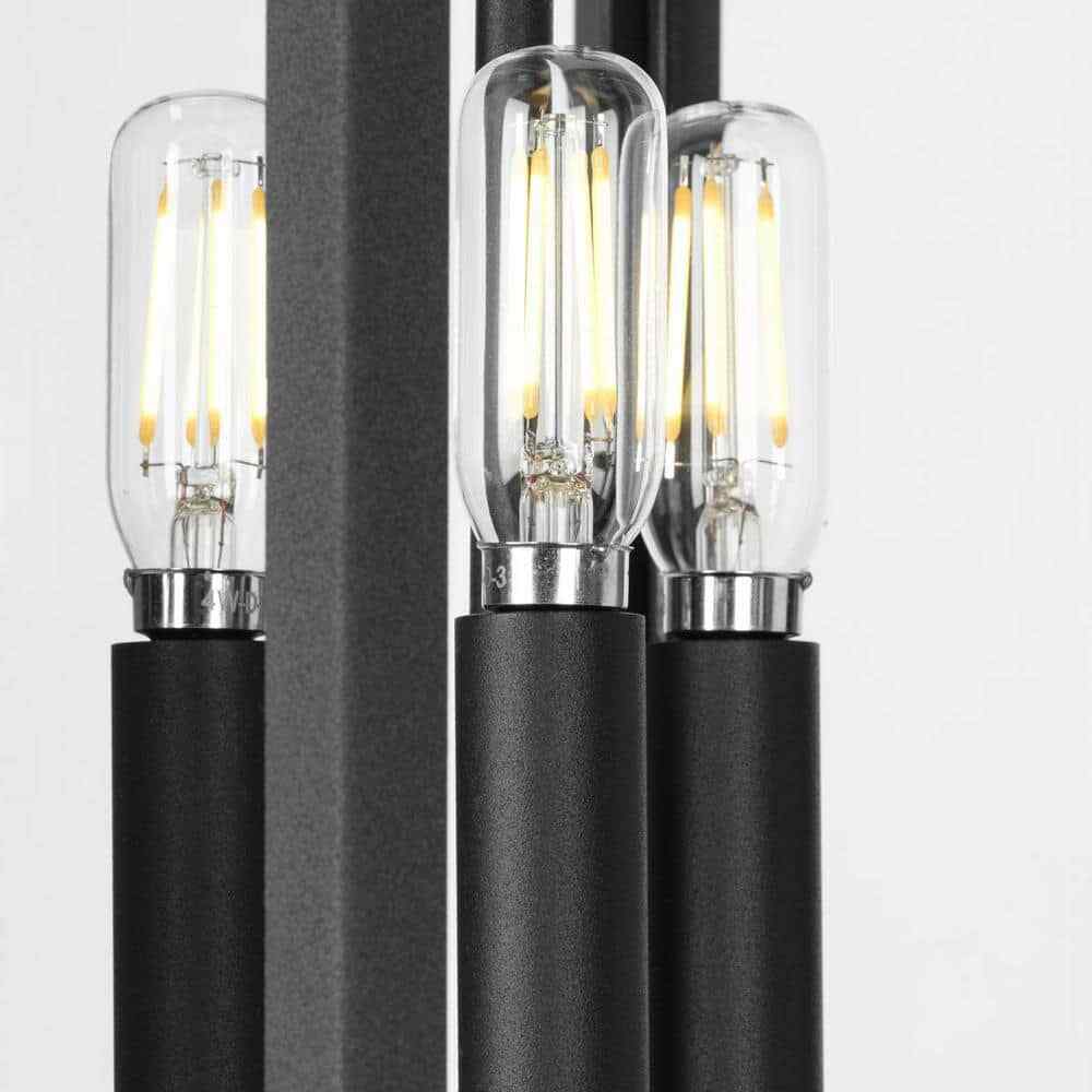 Progress Lighting 3-Light Textured Black Ramsey Steel Hardwired Post Light