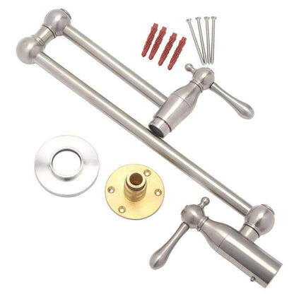 Glacier Bay Lyndhurst Wall Mounted Pot Filler in Brushed Nickel 67589-0004
