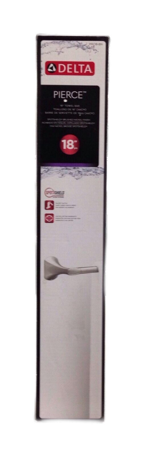 Delta Pierce 18 in. Wall Mount Bathroom Towel Bar  in Brushed Nickel